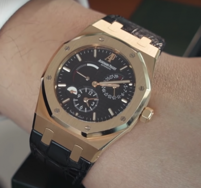 Audemars Piguet Royal Oak Rose Gold Black Dial Replica Watch